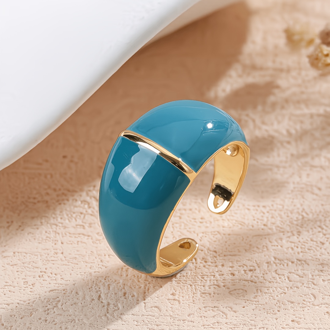 Women's French Vintage Wide Band Adjustable Open Ring